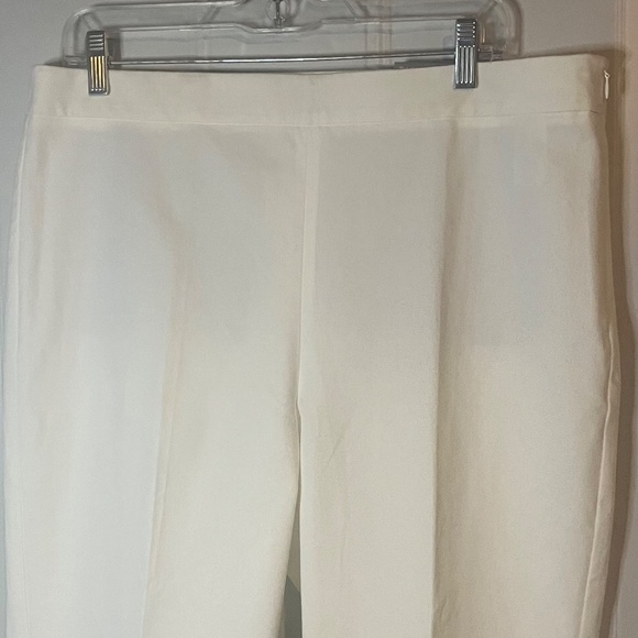Talbots Chatham Ankle Pants Women’s Size 14 White Slim-Leg Stretch Ankle NWT - Picture 5 of 9